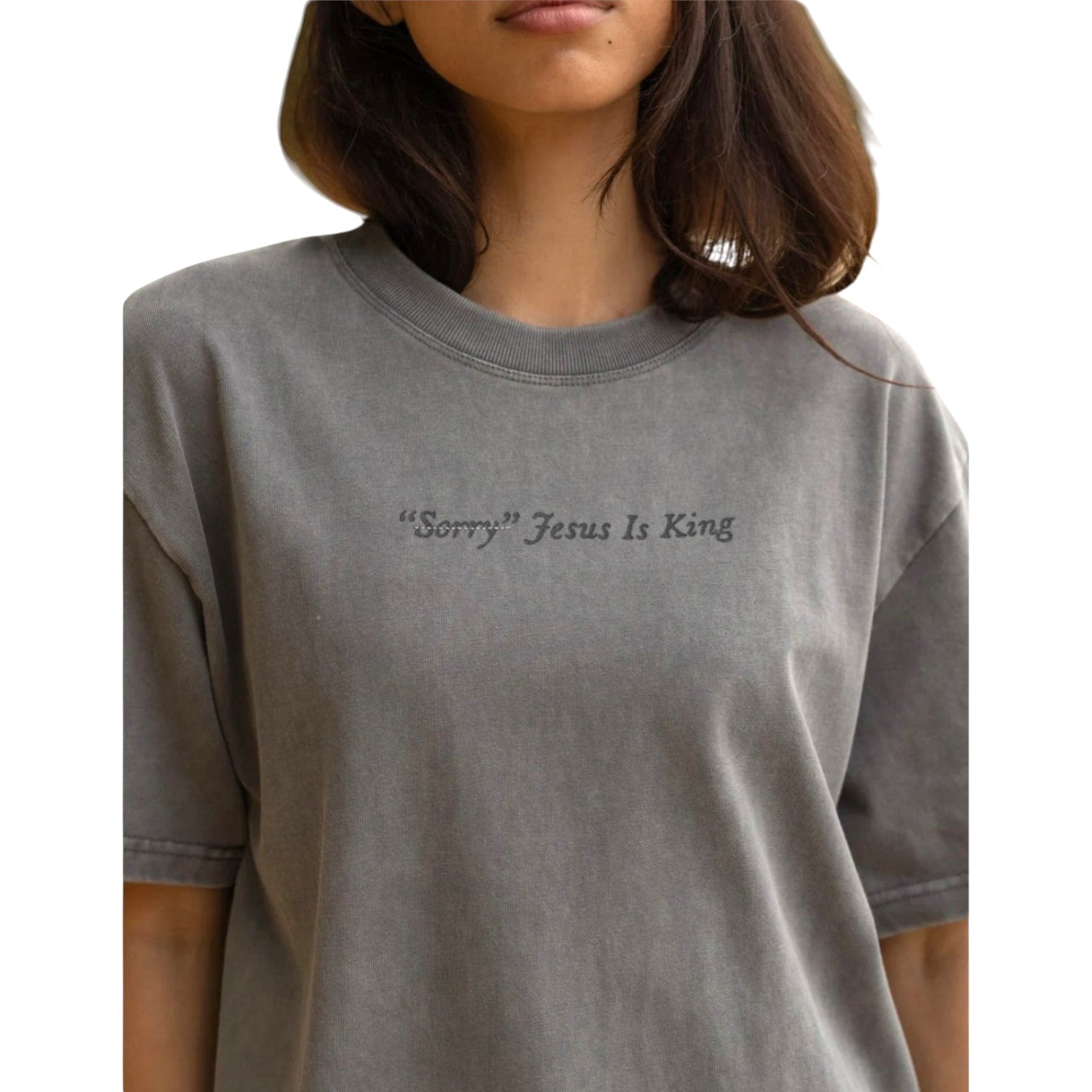 Elevated Faith Not Sorry Jesus is King Heavyweight Christian T-Shirt | Unisex Tee