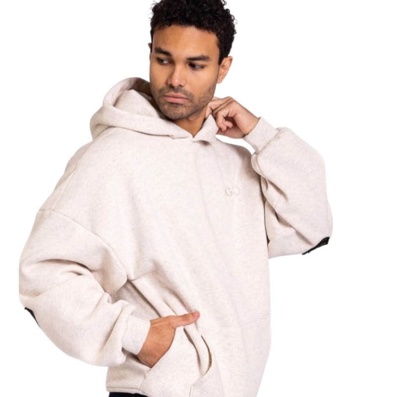 🔥 God’s Love Overcomes Patchwork Hoodie – JESUS ❤️YOU - OATMEAL | Viral Faith-Based Streetwear