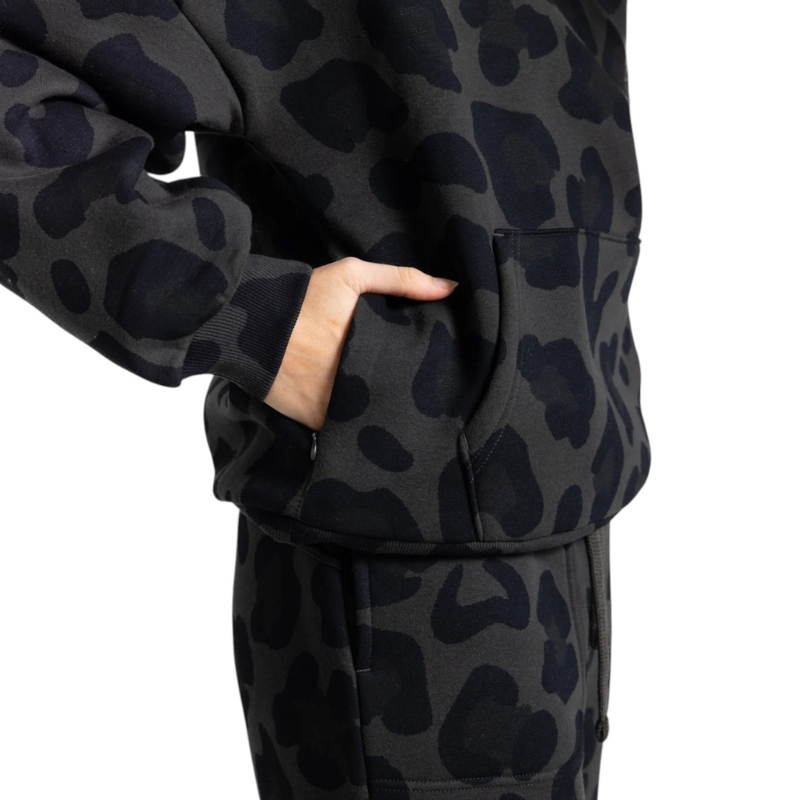 🔥 God’s Love Overcomes Animal Printed Hoodie – REDEEMED - BLACK | Viral Faith-Based Streetwear
