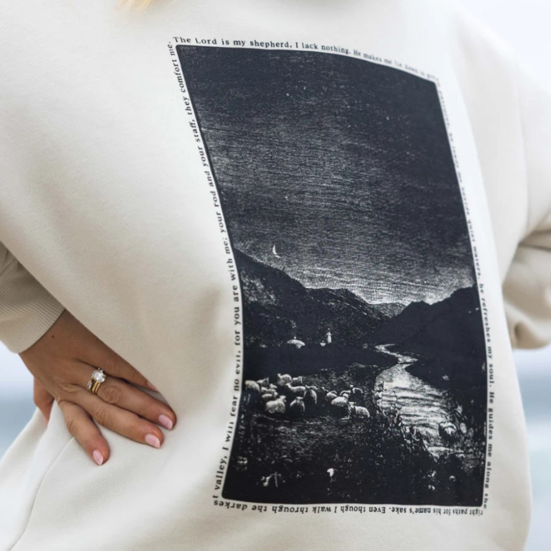 Elevated Faith Psalm 23 Christian Pullover Hoodie | Unisex