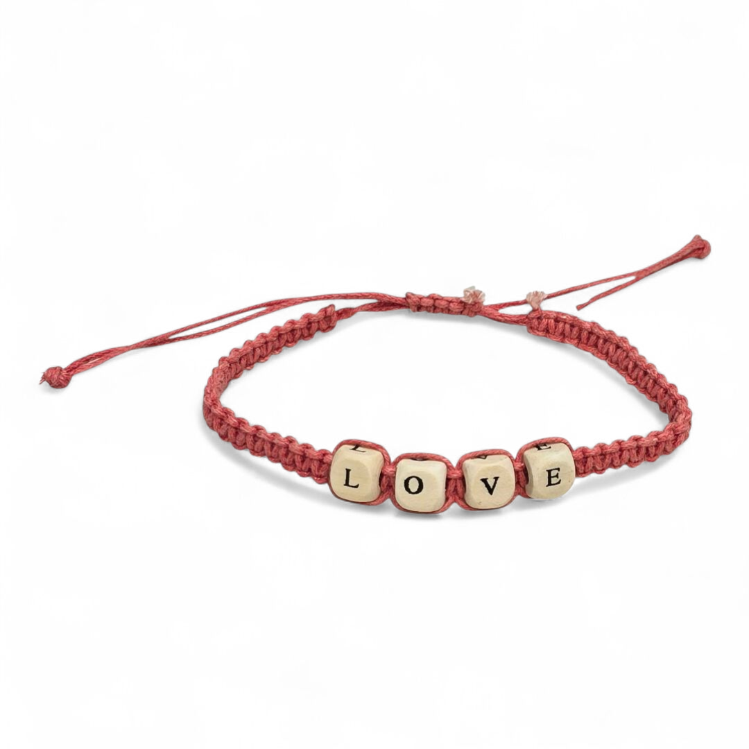 Wood Block Faith-Inspired Adjustable Bracelets - Assorted - SBAB104