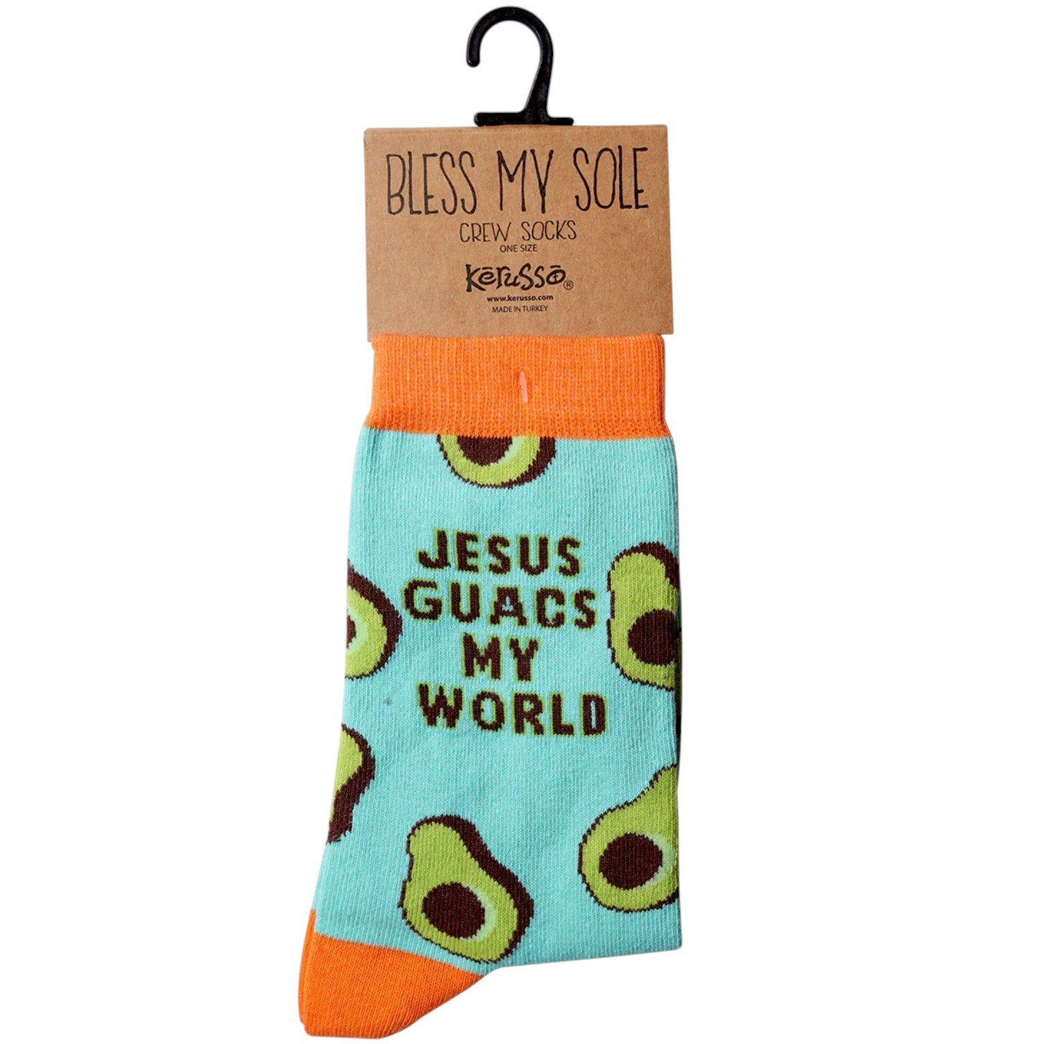 Jesus Guacs My World Crew Socks - SOX3514