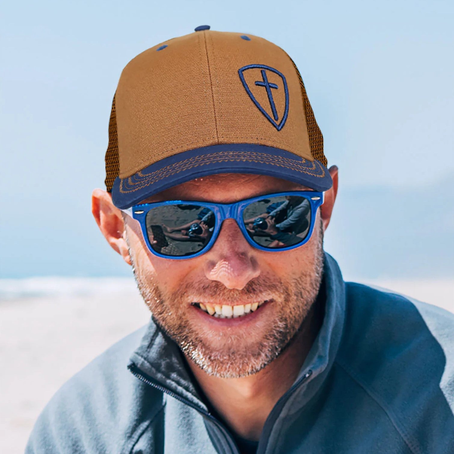 Blue Cross Shield Trucker Hat - SWC3955