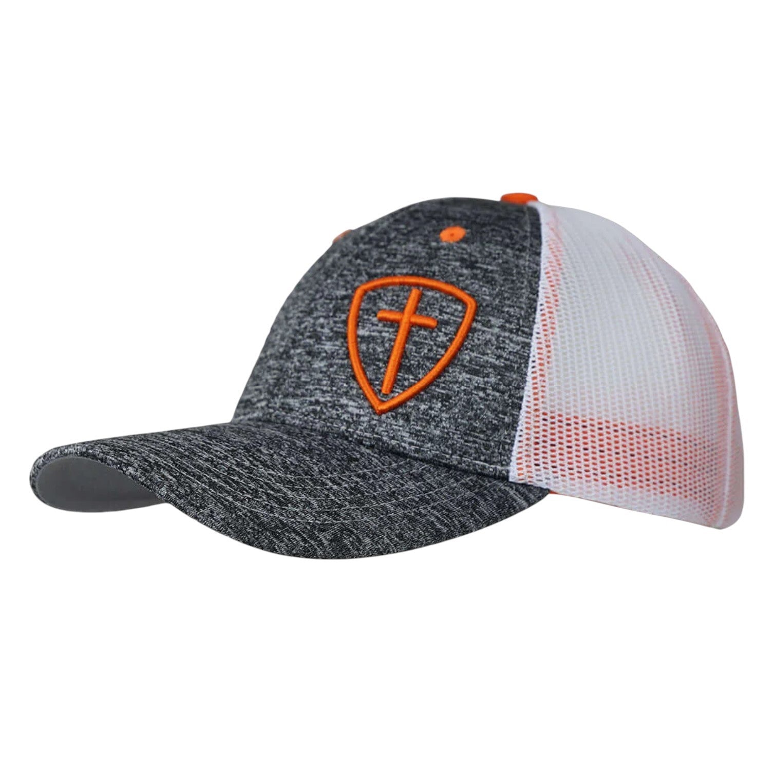 Gray Cross Shield Trucker Hat - SWC4631