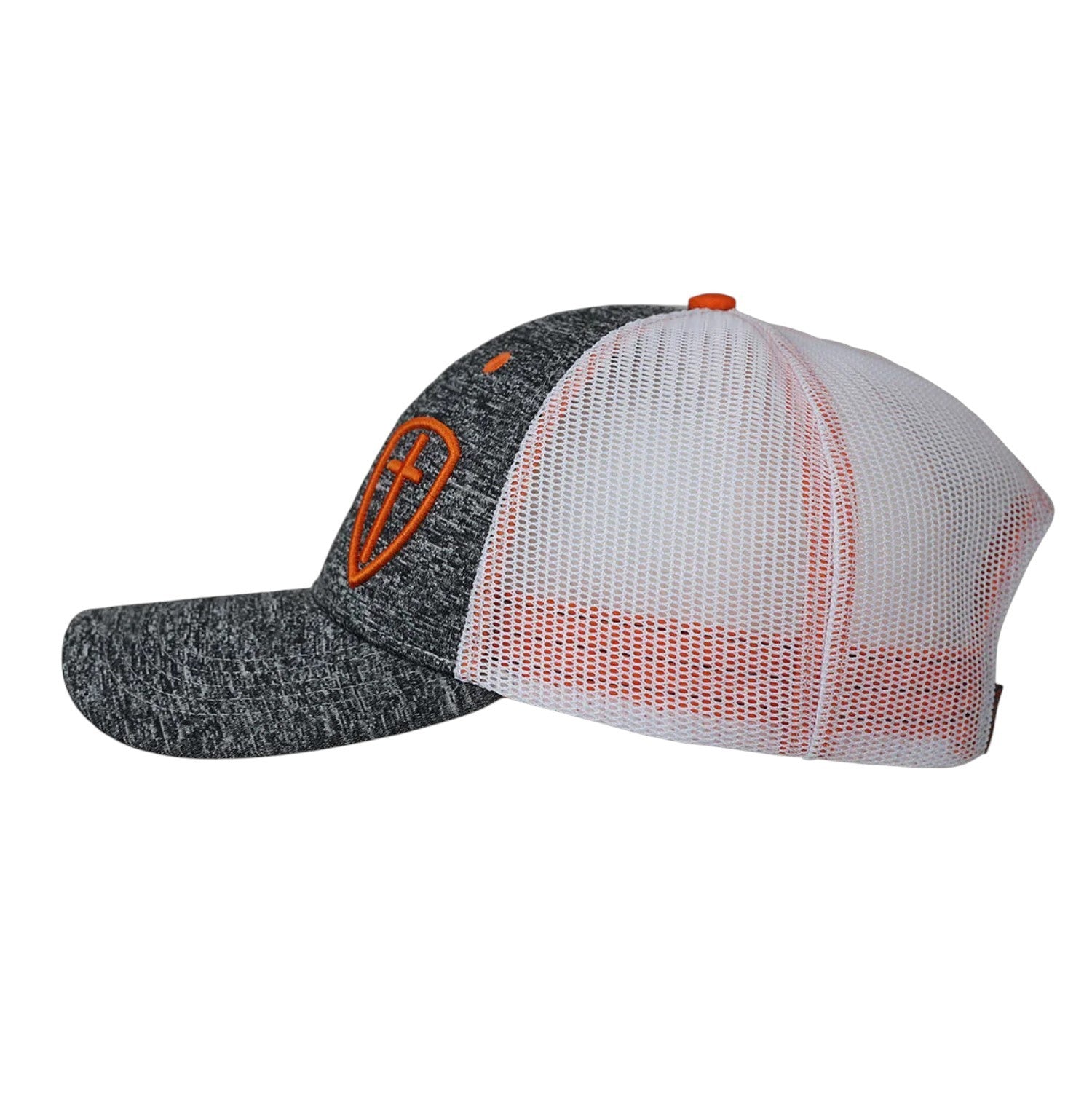 Gray Cross Shield Trucker Hat - SWC4631