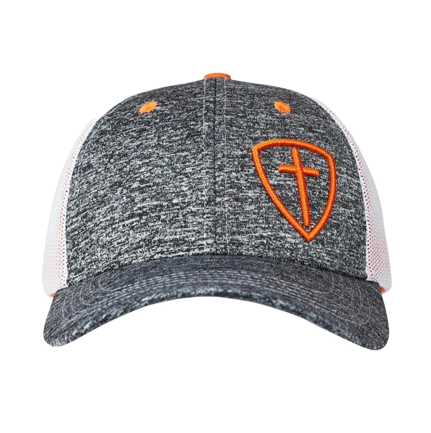 Gray Cross Shield Trucker Hat - SWC4631