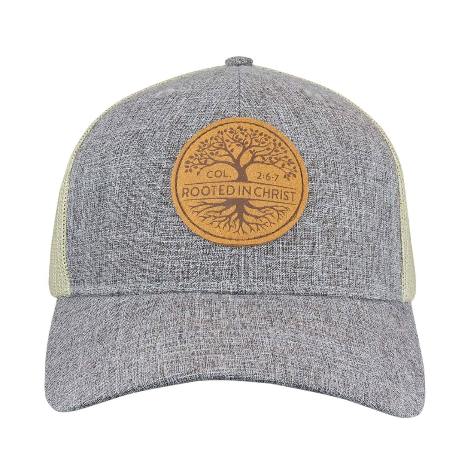Rooted In Christ Badge Trucker Hat - SWC4906