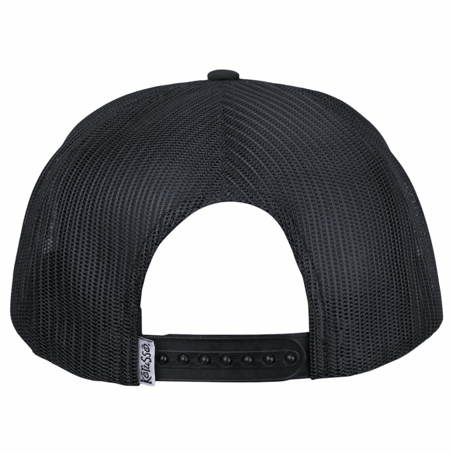 Black Cross And Shield Flat Brim Trucker Hat - SWC4907