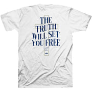 Kerusso® The Truth Will Set You Free Christian T-Shirt – White Unisex Faith-Based Scripture Tee
