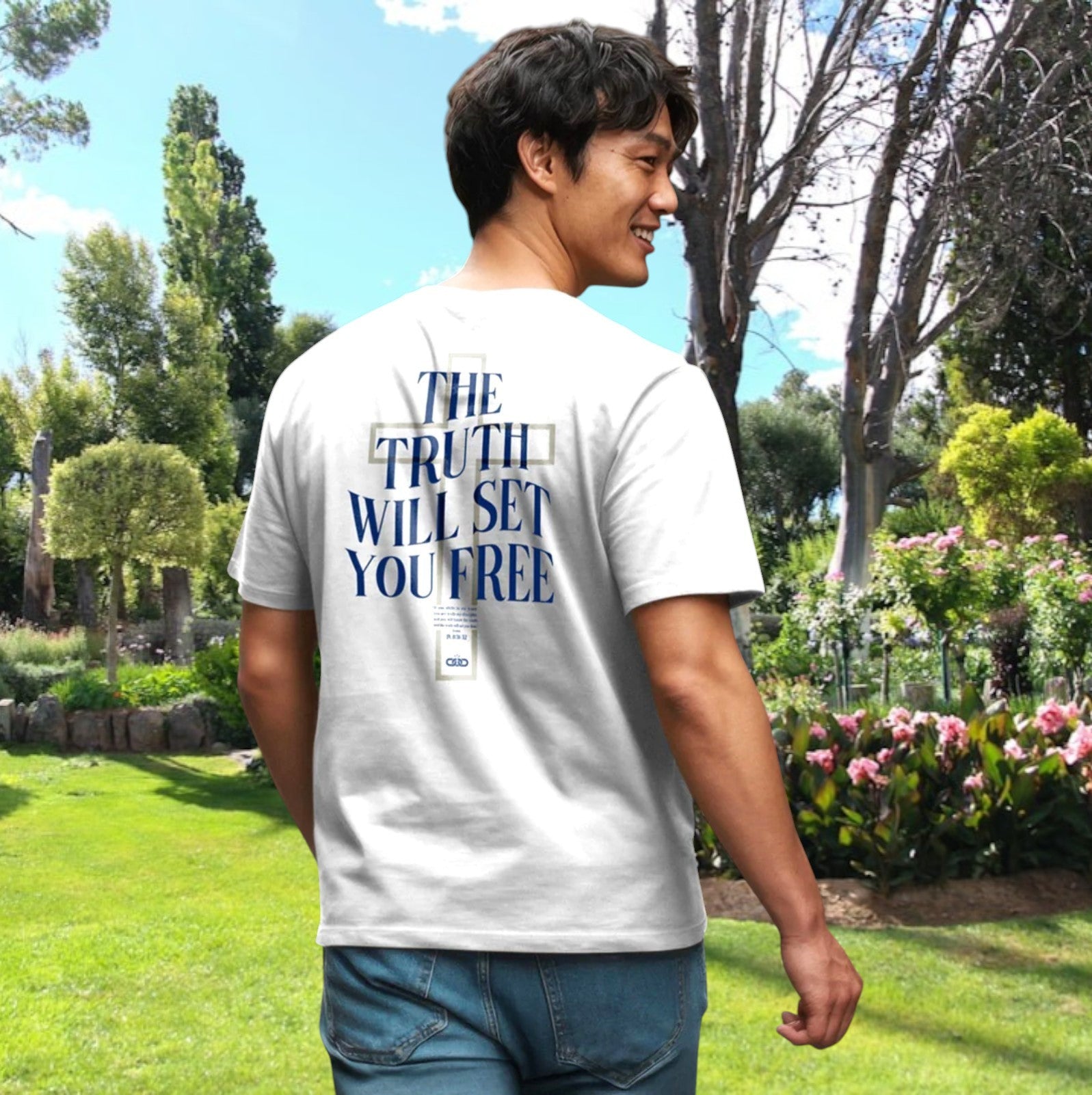 Kerusso® The Truth Will Set You Free Christian T-Shirt – White Unisex Faith-Based Scripture Tee