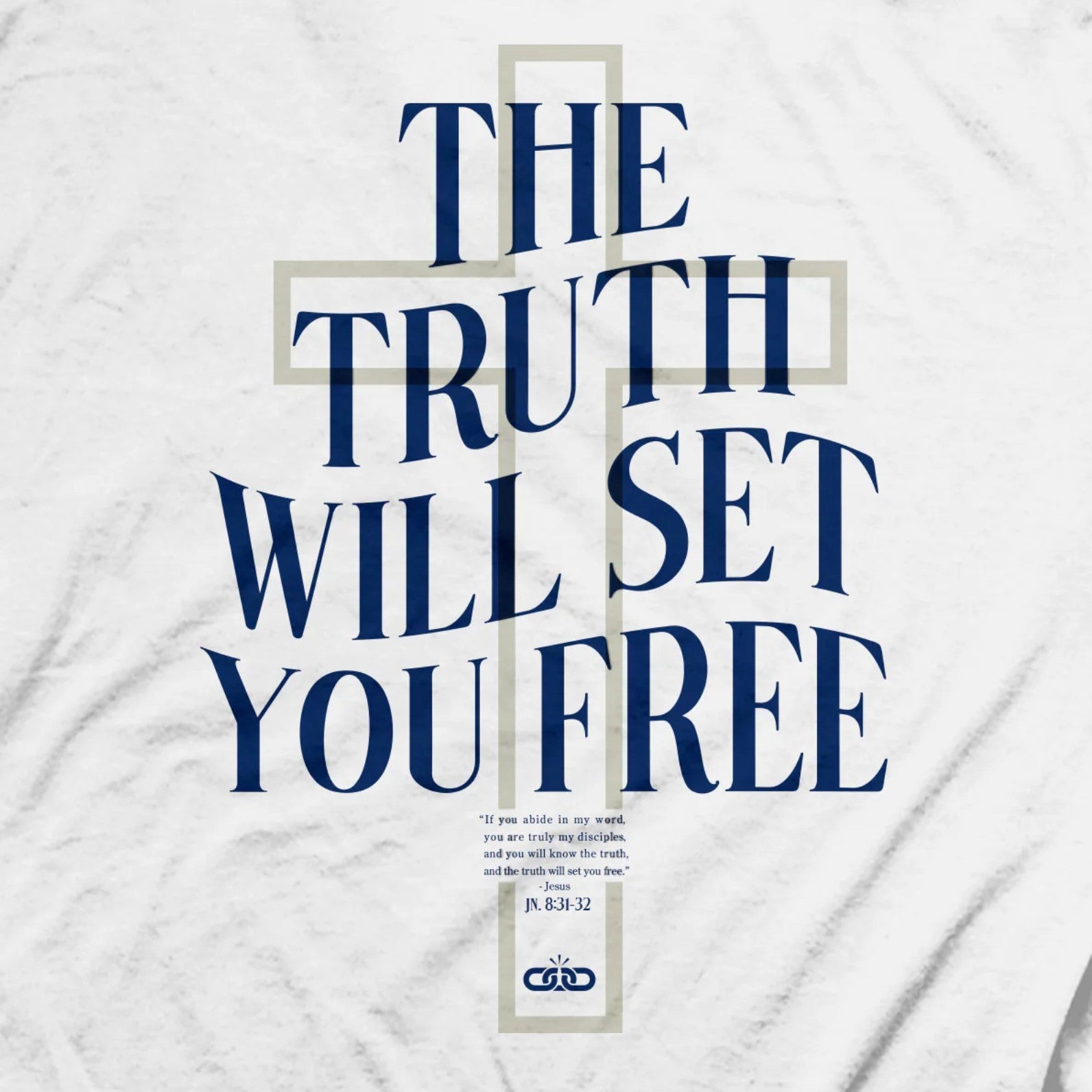 Kerusso® The Truth Will Set You Free Christian T-Shirt – White Unisex Faith-Based Scripture Tee