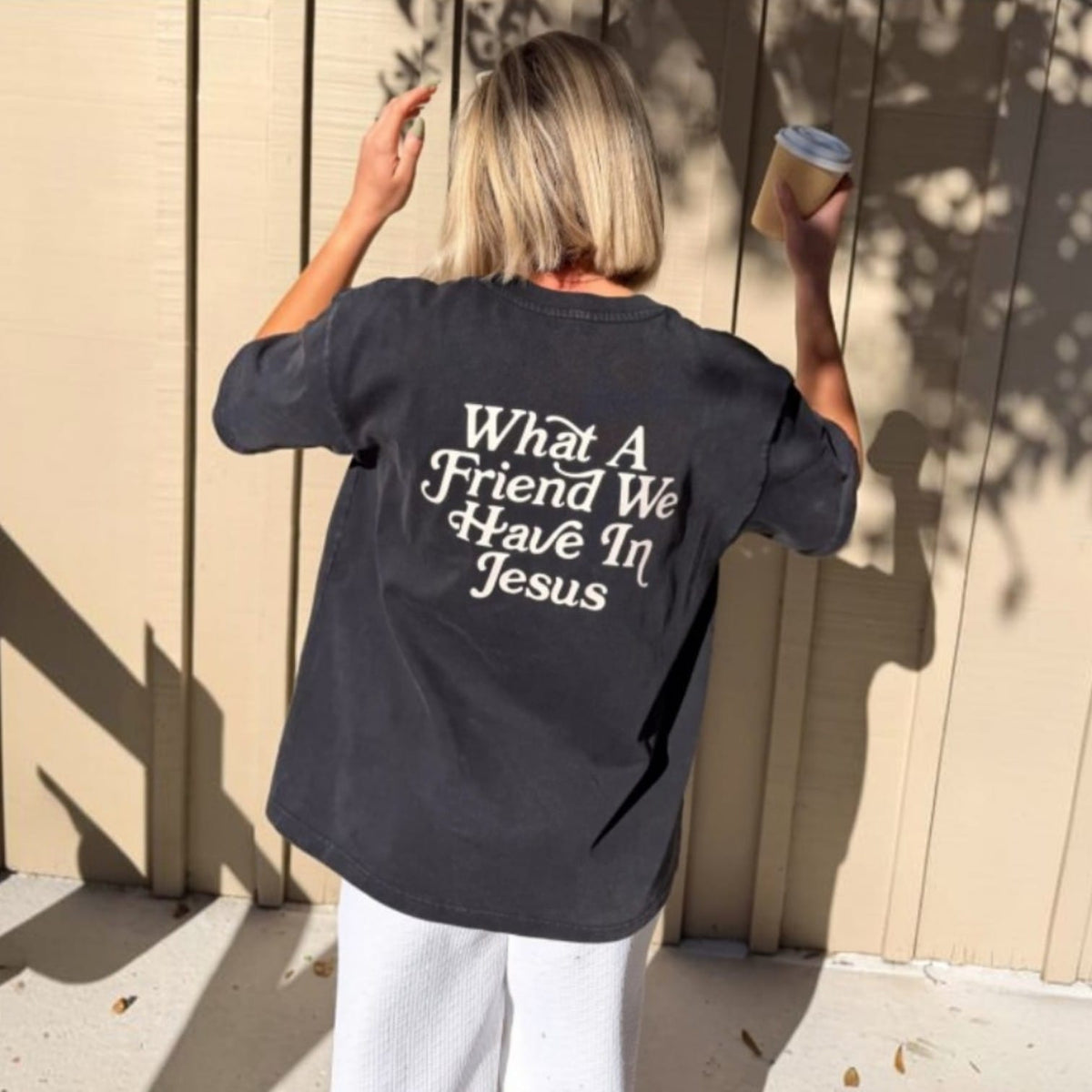 Elevated Faith What A Friend In Jesus Heavyweight Christian T-Shirt | Unisex Tee