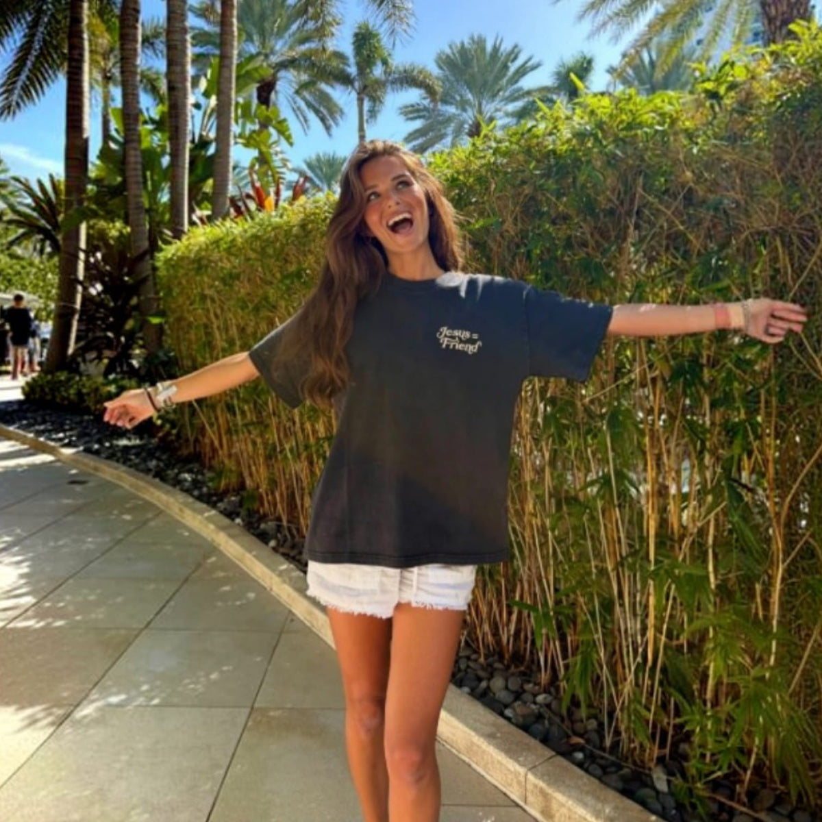 Elevated Faith What A Friend In Jesus Heavyweight Christian T-Shirt | Unisex Tee