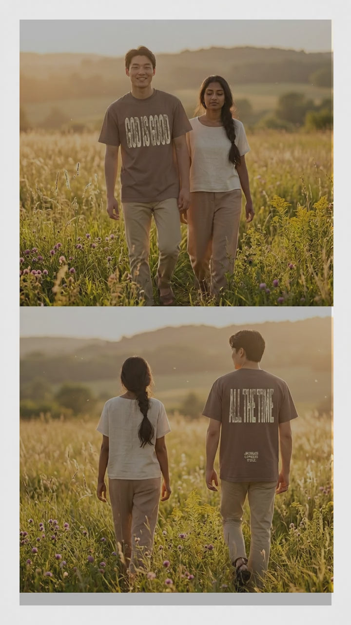 Load video: Comfort Colors® God Is Good All The Time Christian T-Shirt | Unisex Tee