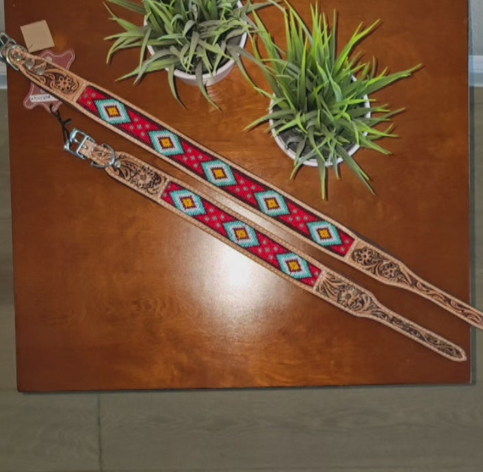 Load video: Handmade Leather Dog Collars - 18&quot; L x 1.5&quot; W